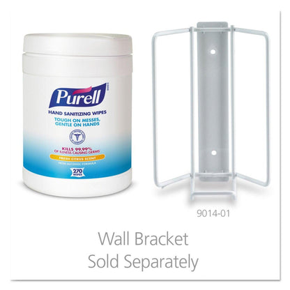 Purell Sanitizing Hand Wipes, 6 x 6 3/4", White, 270 Wipes/Canister