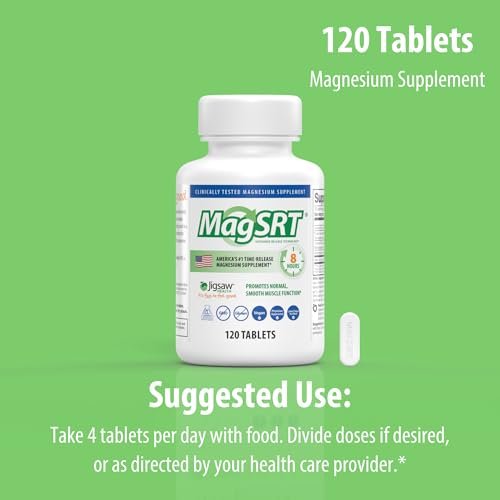 Jigsaw Health MagSRT | Magnesium Supplement with Vitamin B6, Folate & B12 | 120 Tablets | 30 Servings - görsel 2