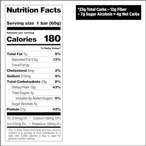 Quest Nutrition S'Mores Protein Bars, 21g – Net weight: 2.12 oz (60g) per bar – Image 6