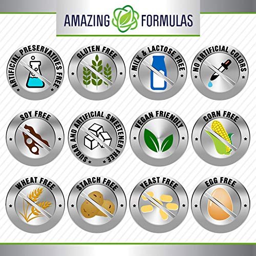 Amazing Formulas Quercetin 500mg 120 Veggie Capsules Supplement - Non-GMO - Gluten Free - Supports Overall Health & Well Being - görsel 2