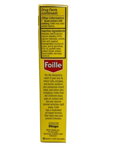 Foille Medicated First Aid Ointment 1 Oz (Pack of 2)