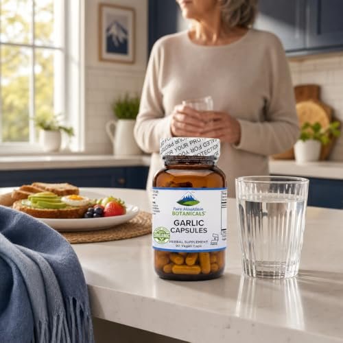 Pure Mountain Botanicals Garlic Capsules – 90 Capsules per Bottle: A generous supply that lasts for up to three – Image 5