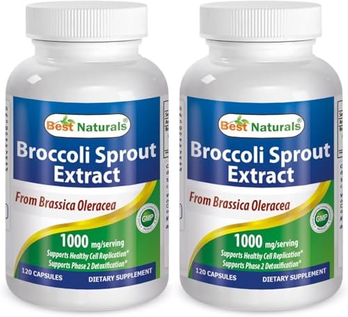 Best Naturals Broccoli Sprout Extract 1000mg per Serving - 120 Capsules (Pack of 2) - görsel 2