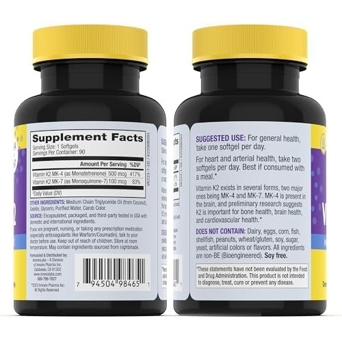 InnovixLabs Full Spectrum Vitamin K2-90 – Easy-to-Swallow Softgels: Designed for convenient daily use. – Image 5