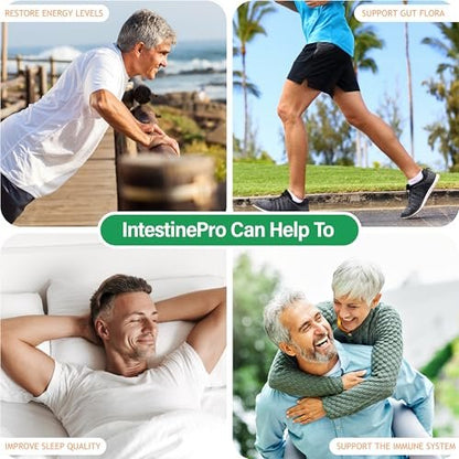 IntestinePro - Gut Health Supplement with Non-GMO Wormwood, Black Walnut, Clove, Pumpkin Seed + 14 More Premium Ingredients - Natural Support for Humans - 60 Vegetarian Capsules