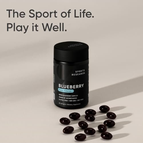 Sports Research Blueberry Capsules - Made from Organic Blueberries with Organic Extra Virgin Olive Oil - Non-GMO & Gluten Free - 60 Liquid Softgels - görsel 8