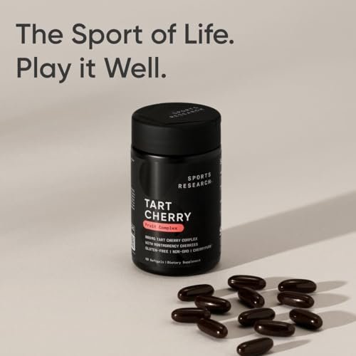 Sports Research Tart Cherry Capsules - Made – Ingredients: Montmorency Tart Cherry Extract, Extra Virgin Olive – Image 9
