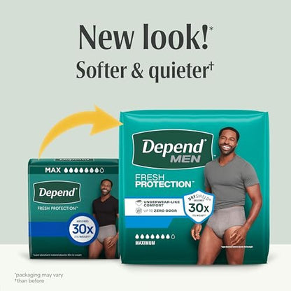 Depend Fresh Protection Adult Diapers, – Discreet Protection: Slim design and grey color make the underwear – Image 4