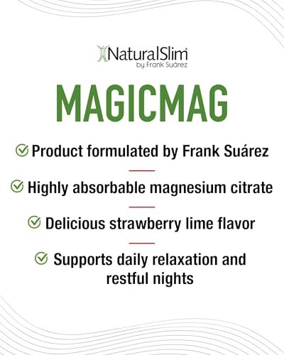 NaturalSlim MagicMag - Highly Absorbable Magnesium Citrate Powder for Relaxation, Energy, Better Sleep & Metabolic Support - Magnesium Supplement for Women & Men - Strawberry & Lime Flavored 8oz - görsel 3