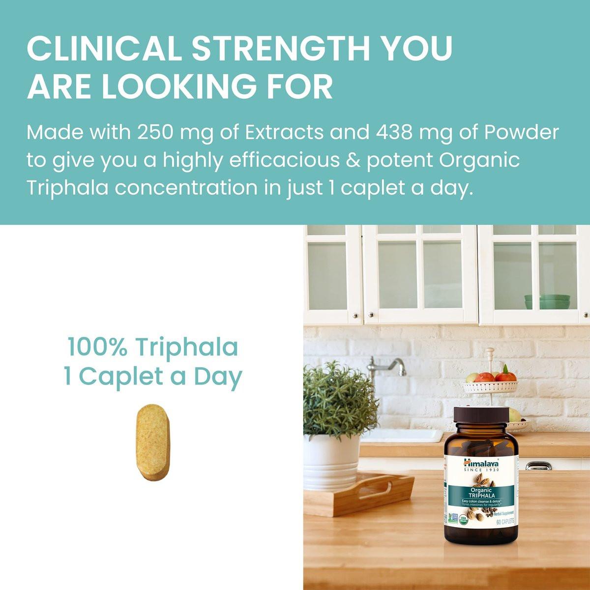 Himalaya Organic Triphala - Digestive Health Supplement for Colon Cleanse & Occasional Bloating and Constipation Relief - USDA Organic, Vegan, Non-GMO, Gluten Free, 688 mg, 30 Caplets - görsel 13