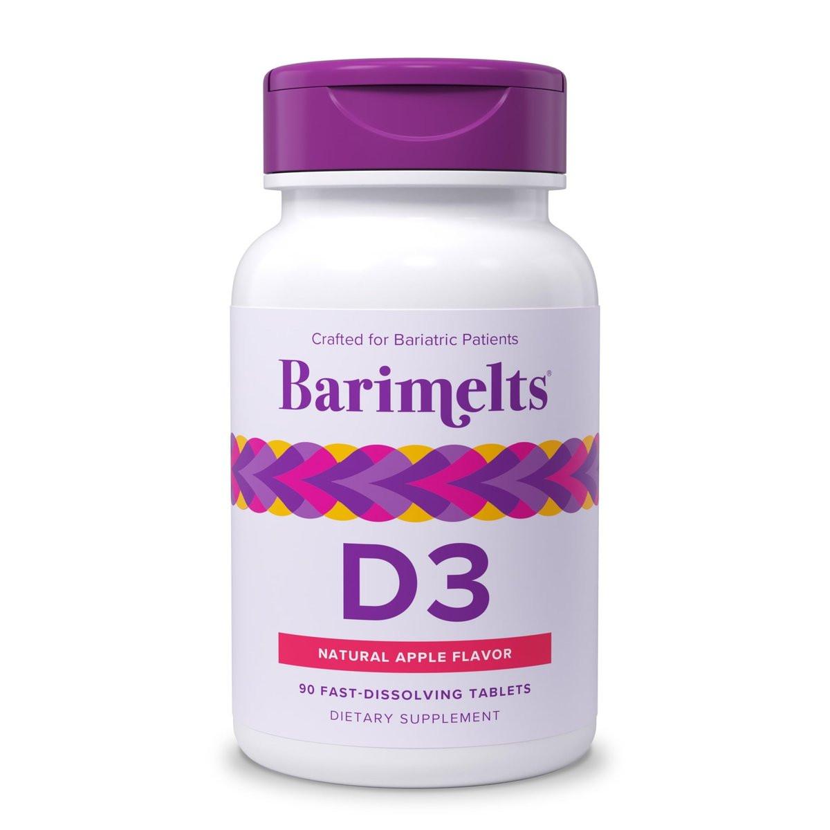 BariMelts Vitamin D3 5000 IU, 90 Fast-Dissolving Tablets (3-Month Supply), Bariatric Vitamins for Women, Natural Apple Flavor - görsel 4