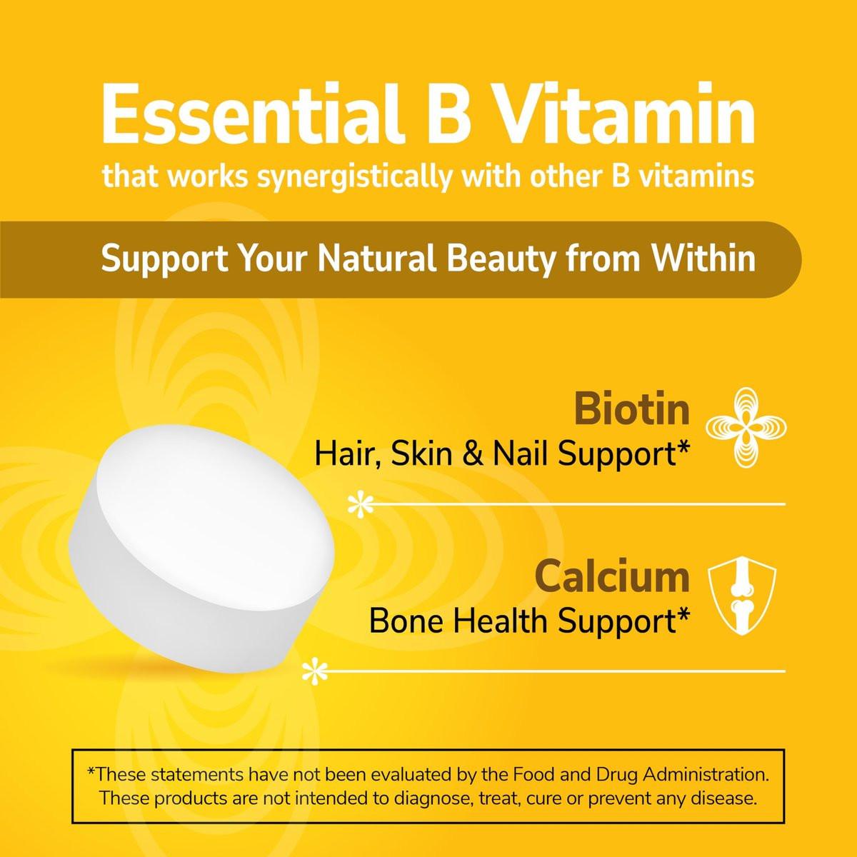 21st Century Biotin Tablets, 10,000 mcg, 120 Count - görsel 3