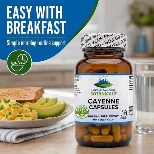 Pure Mountain Botanicals Cayenne Pepper – Organic Cayenne Pepper: Sourced from organically grown cayenne peppers, – Image 1
