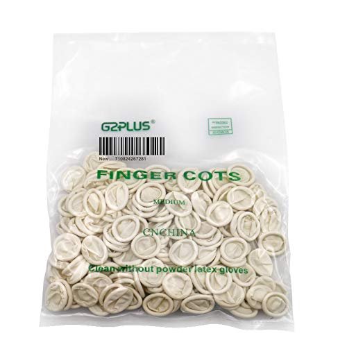 G2PLUS Disposable Latex Finger Cots Rubber, 140g (Approx 205 PCS) Fingertips Protective Finger Art Latex Tissue Finger Cot (White) - görsel 11