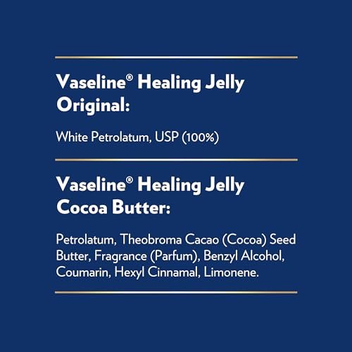 Vaseline Original & Cocoa Butter Healing Jelly Travel-Size Variety 2-Pack – Rich Moisturizing Ointment, Skin Protectant for Soothing Cracked, Dry Skin, 1.75 Oz Ea - görsel 1