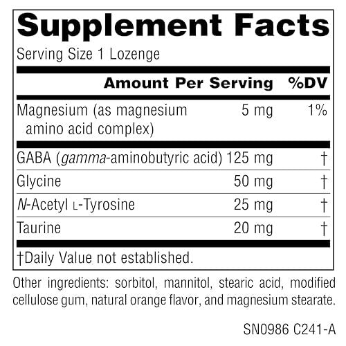 Source Naturals Serene Science GABA, 125 mg, Orange Flavored* - 30 Lozenges - görsel 9