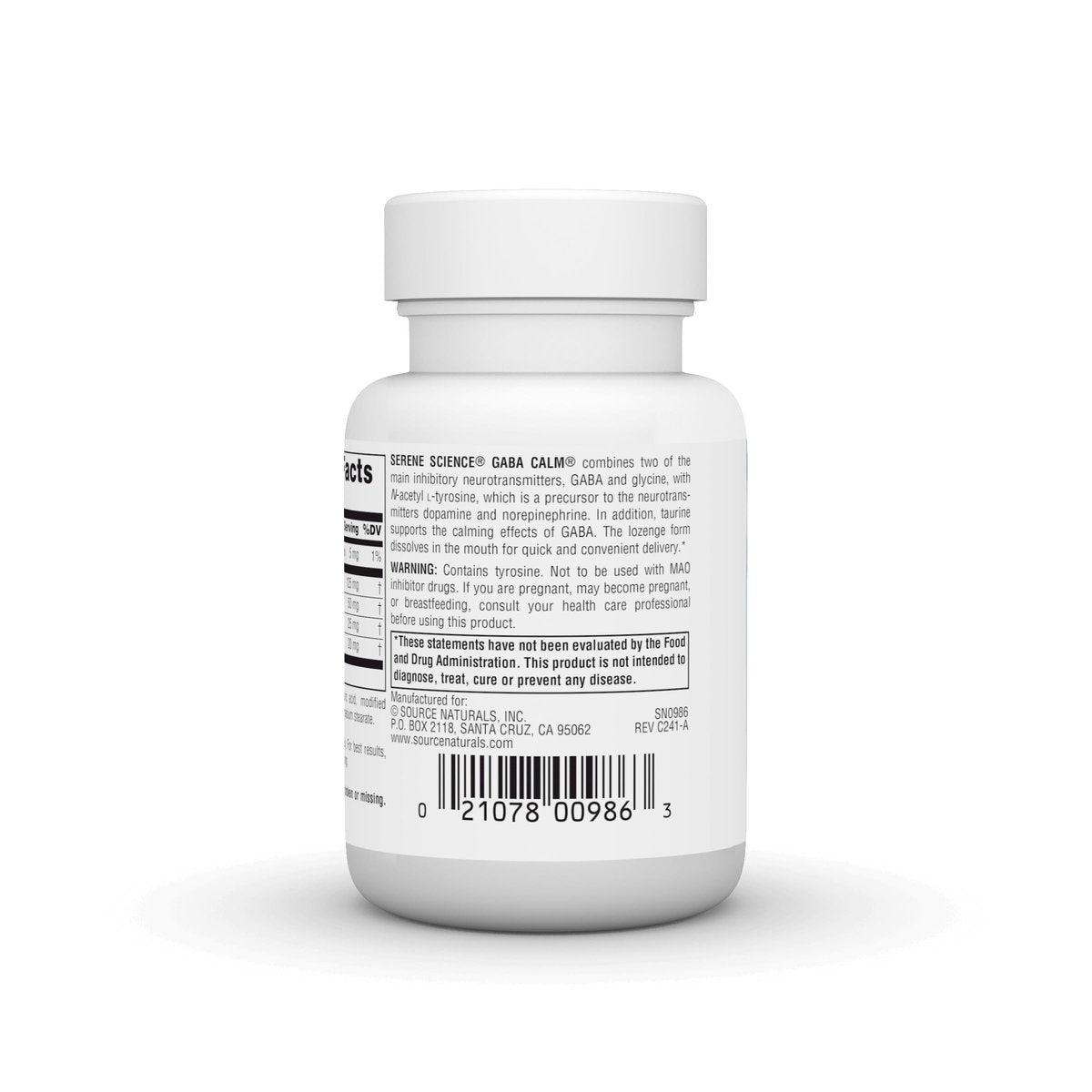 Source Naturals Serene Science GABA, 125 mg, Orange Flavored* - 30 Lozenges - görsel 5