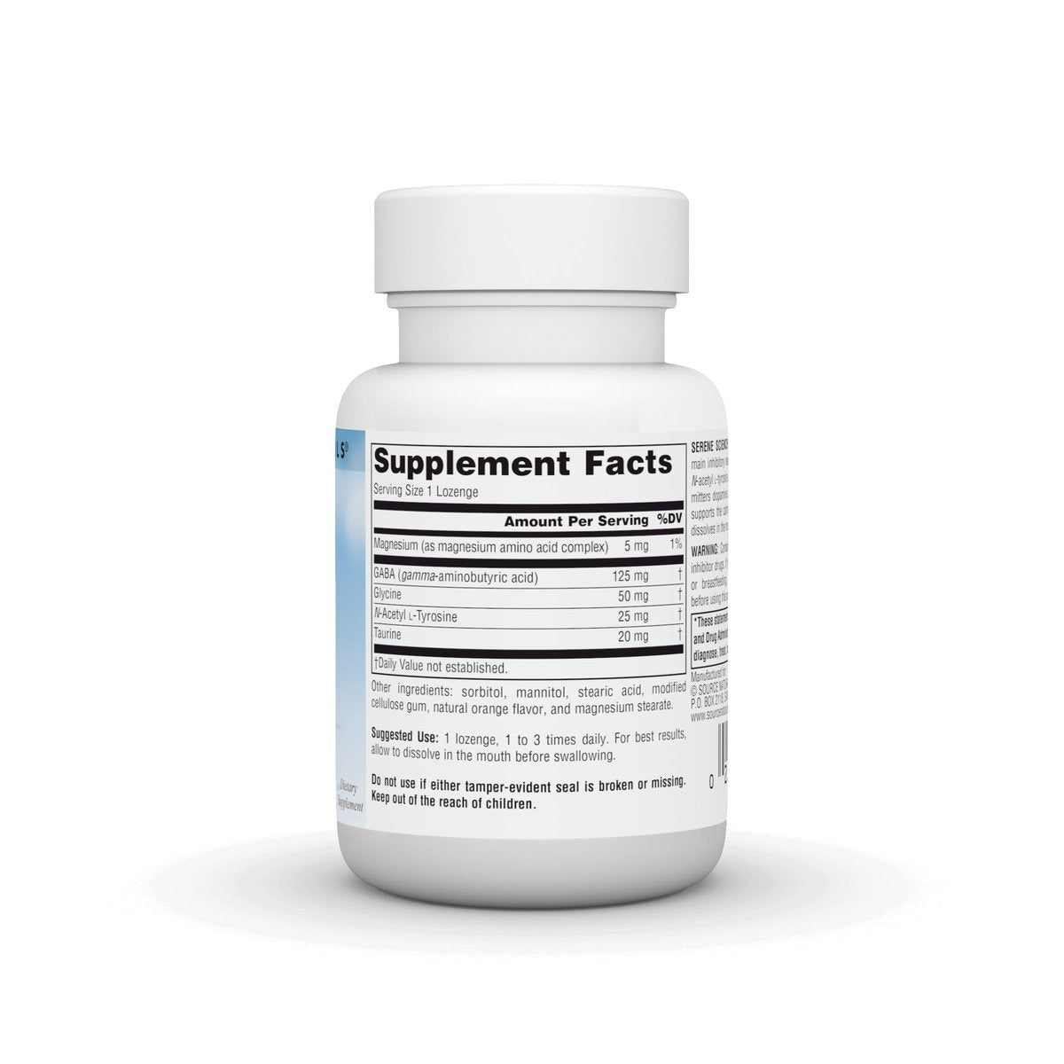 Source Naturals Serene Science GABA, 125 mg, Orange Flavored* - 30 Lozenges - görsel 3