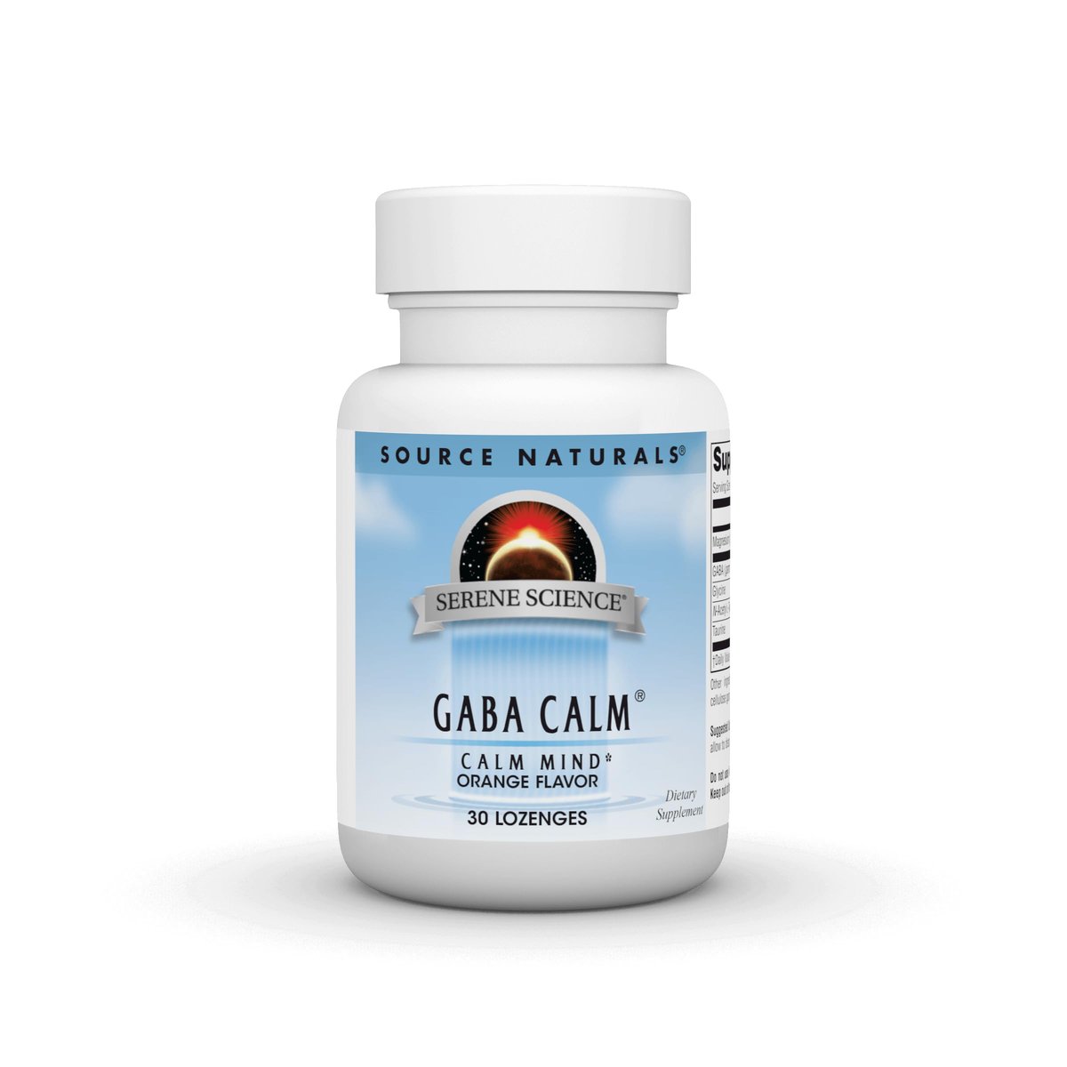 Source Naturals Serene Science GABA, 125 mg, Orange Flavored* - 30 Lozenges - görsel 1