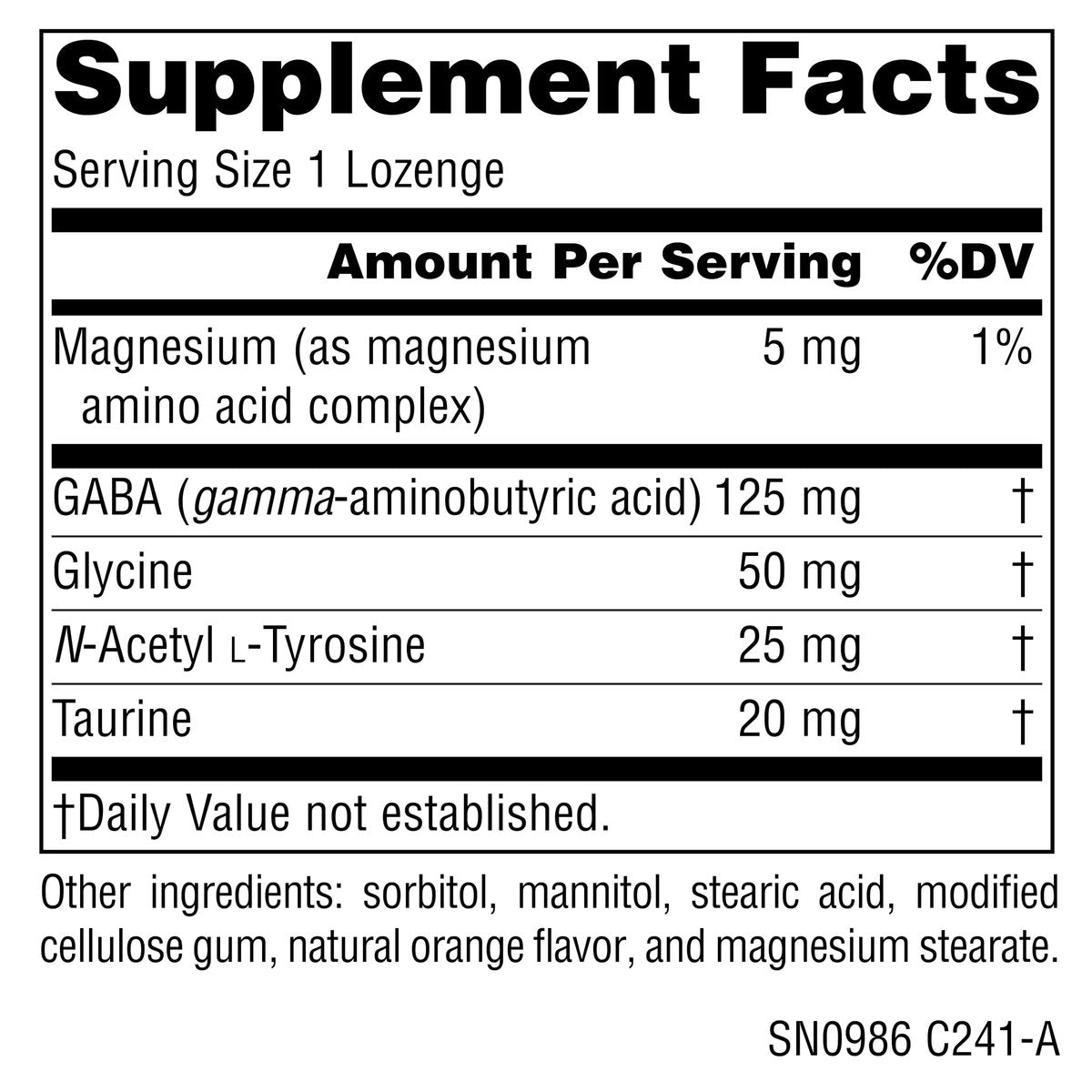 Source Naturals Serene Science GABA, 125 mg, Orange Flavored* - 30 Lozenges - görsel 8