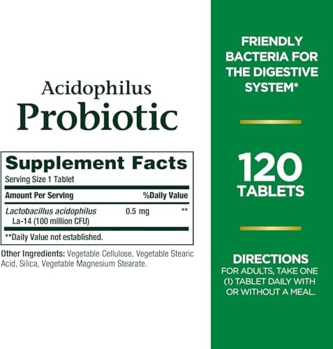 Nature's Bounty Probiotic Acidophilus, 360 Tablets (3 x 120 Count Bottles) - görsel 9