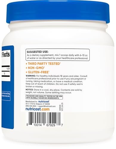 Nutricost L-Arginine Powder 500 Grams – Servings Per Container: 100 – Image 9