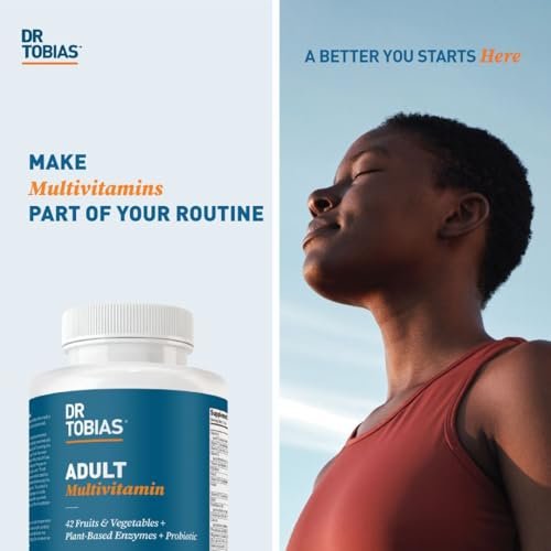Dr. Tobias Adult Multivitamin for Women & Men - Immune Supporting Vitamins from 42 Fruits, Vegetables, Plus Probiotics, Vegan Multivitamins for Men & Women - Non-GMO (90 Tablets, 30 Servings) - görsel 10