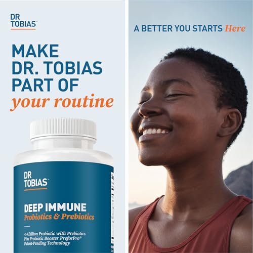 Dr. Tobias Deep Immune Probiotics & Prebiotics - Dual Action Digestion & Immune Support with PreforPro Prebiotics & Delayed Release Spore Forming Probiotics for Women & Men - 60 Capsules (30 Servings) - görsel 6