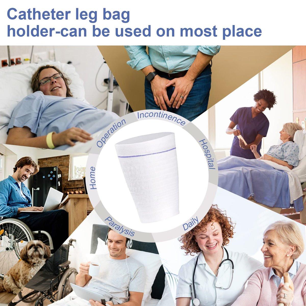 2 PCS Catheter Leg Bag Holder Stay in Place Urine Bags for Legs Catheter Bag Holder Catheter Supplies for Men or Women, Catheter Stabilization Device - görsel 4