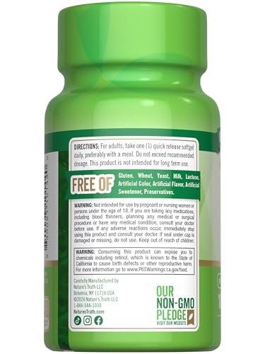 Nature's Truth Vitamin A 10000 IU Softgels | 100 Count | Non-GMO & Gluten Free Supplement