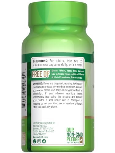 Nature's Truth NAC Supplement | N Acetyl Cysteine | Free Form Amino Acid | 1200 mg | 60 Capsules | Non-GMO and Gluten Free Supplement - görsel 16