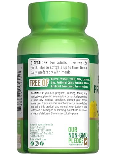 Nature's Truth Evening Primrose Oil Softgels | Cold Pressed | Non-GMO & Gluten Free Supplement - görsel 10