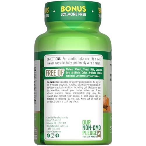 Nature's Truth Turmeric Curcumin | 120 Capsules | with Black Pepper Extract | Non-GMO and Gluten Free Supplement - görsel 7