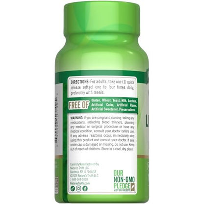 Nature's Truth Norwegian Cod Liver Oil | 100 Softgels | with EPA & DHA | Non-GMO & Gluten Free Supplement