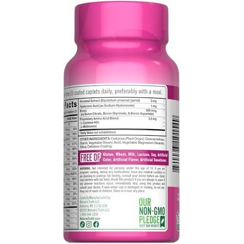 Nature's Truth Hair Skin and Nails | 60 Caplets | Plus 5,000 mcg Biotin | Non-GMO & Gluten Free Supplement - görsel 10