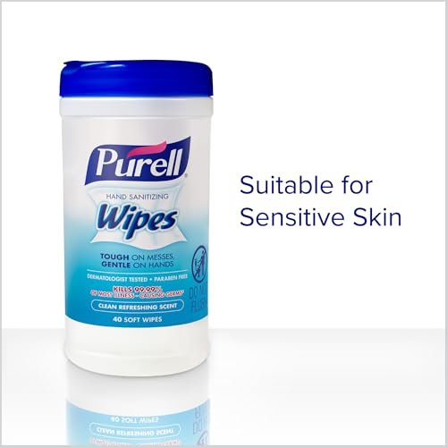 Purell Hand Sanitizing Wipes, Clean – Weight per Canister: 0.57 pounds – Image 12