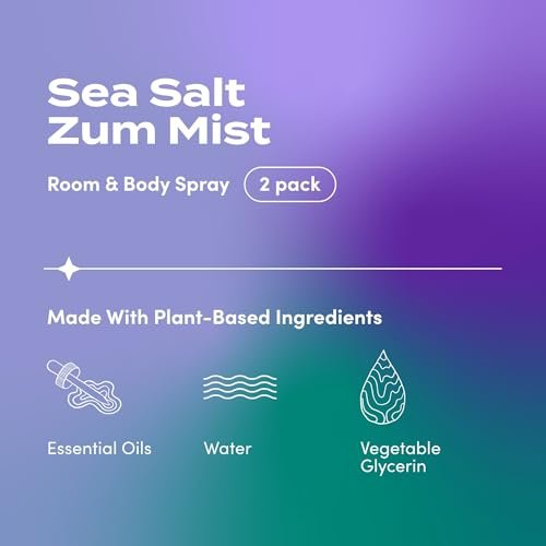 Indigo Wild Zum Mist Room & Body Spray - Aromatherapy Essential Oil Spray - Natural Body Mist & Room Spray - Sea Salt Scent - 4 fl oz (2 Pack) - görsel 3