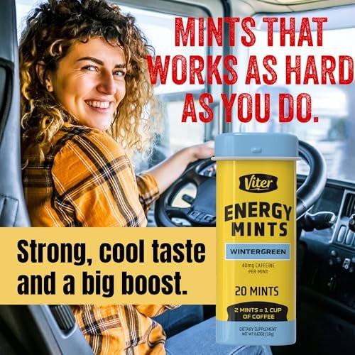 Viter Energy Caffeine Mints (120 Pieces) - 40mg Caffeine, Sugar Free, Vegan, B Vitamins Complex, Energy Supplement Caffeine Pills (Cinnamon, 6 Pack) - görsel 9