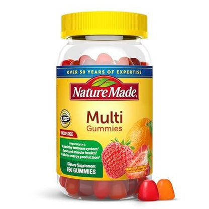 Nature Made Multivitamin Gummies, Men's & Women's Gummy Vitamins & Minerals, Adult Multivitamin Gummy, Daily Nutritional Support, 150 Vitamin Gummies, 75 Day Supply