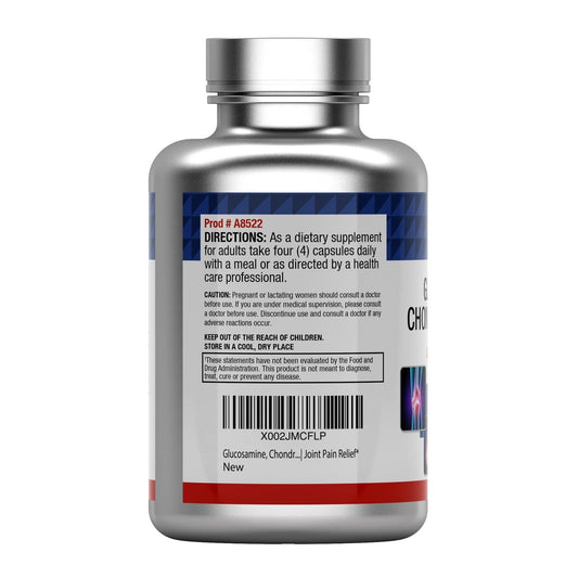 tnvitamins Glucosamine Chondroitin MSM Capsules, 240 Count | 4,000 mg Per Serving | 2,000 mg Glucosamine Sulfate 2KCl + 2,000 mg MSM & Chondroitin Blend | Joint Support Supplement