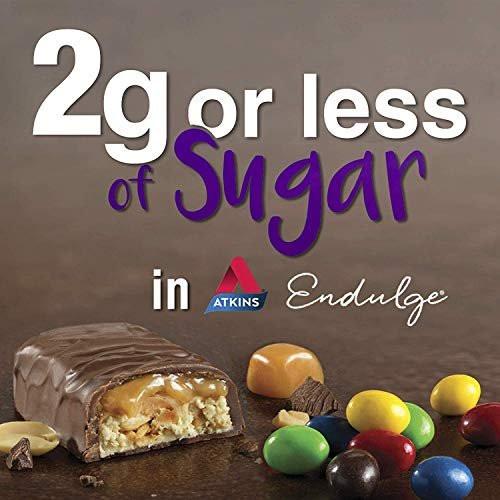 Atkins Endulge Caramel Nut Chew Bar, Low Sugar Snack, Dessert Bar, High Fiber Bar 1g Sugar, 10 Count - görsel 1