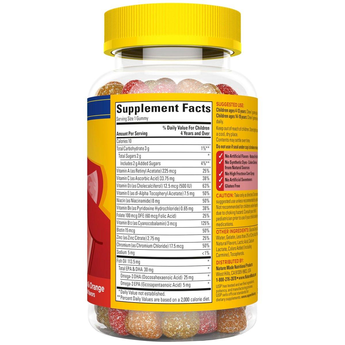 Nature Made Kids First Multivitamin with Omega-3, Kids Gummy Multivitamins with Vitamins and Minerals for Nutritional Support, 70 Gummies - görsel 3