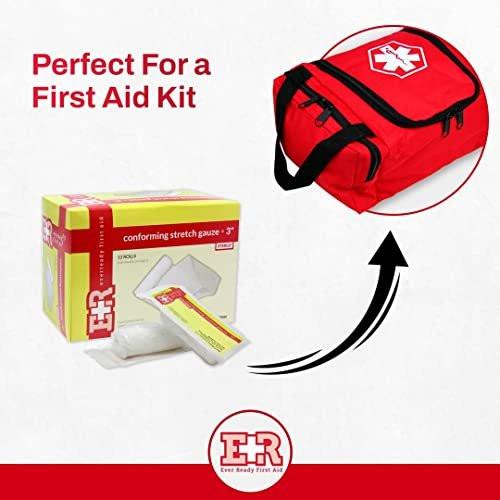 Ever Ready First Aid Sterile Conforming Gauze Roll Bandage - Box of 12-3 inch - görsel 2