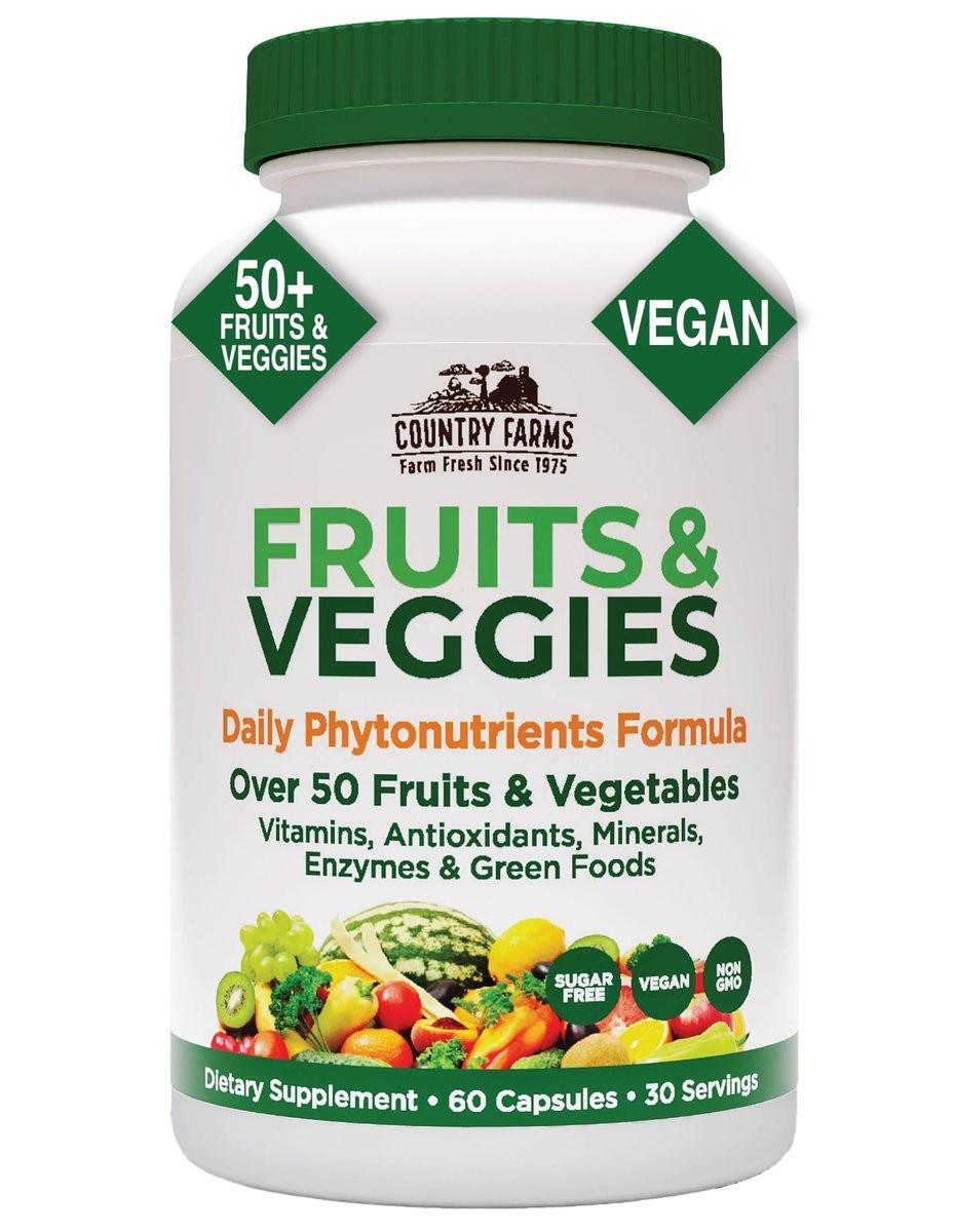 COUNTRY FARMS Super Fruits and Veggies Capsules, Whole Food Supplement, Powerful Antioxidant, Supports Energy, Immune Health, Boosts Digestive Health, 30 Super Foods, 30 Servings - görsel 12