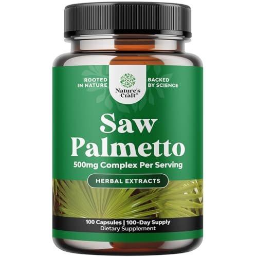 Extra Strength Saw Palmetto Extract - Advanced Herbal Complex for Hair Health and Urinary Support with Plant Sterols & Flavonoids - Potent Herbal Supplement with 500mg per Serving - 100 Count - görsel 2