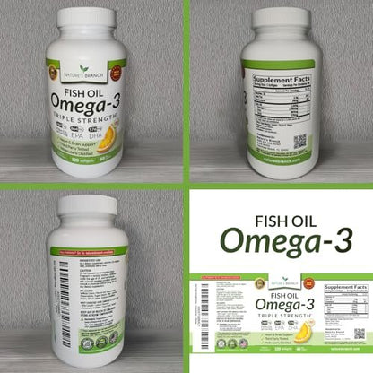 Triple Strength Omega 3 Fish Oil Supplements – High EPA and DHA: Each serving delivers substantial amounts of EPA – Image 2