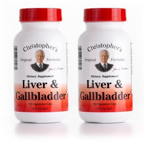 Christopher's Original Formulas Liver & Gallbladder Formula Capsules - Gallbladder Supplements with Digestive Enzymes - Supports Digestive System with Natural Herbs - Pack of 2 - görsel 1