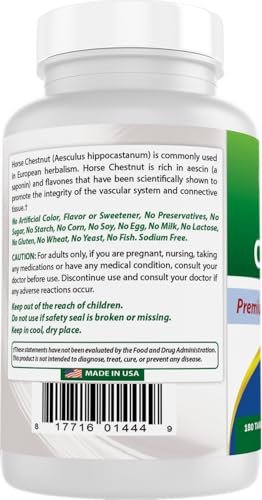 Best Naturals Horse Chestnut Extract 300 mg 180 Tablets
