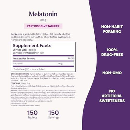 Natrol Melatonin 10mg Sleep Aid Supplement, 80 Count MelatoninMax Gummies, Blueberry Flavor, 10 mg Melatonin Gummies for Occasional Sleeplessness, 80 Day Supply