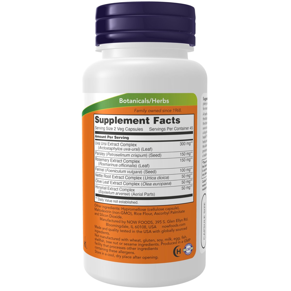 NOW Supplements, Kidney Cleanse with Uva Ursi, Parsley Seed, Fennel, and Horsetail, 90 Veg Capsules - görsel 3